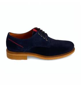 Zapatos blucher hombre piel marino