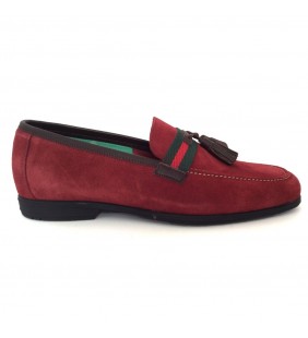 Zapatos Fanatik hombre piel rojo 17301 hecho en España