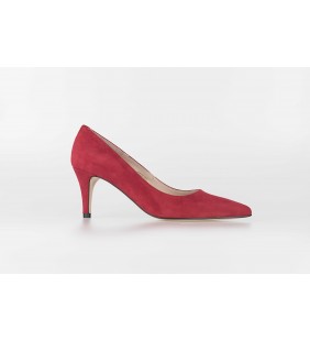 Zapatos salón 65mm. Fanatik mujer piel ante rojo 716 hecho en España