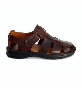 Sandalias para hombre Pasacalle en piel marrón