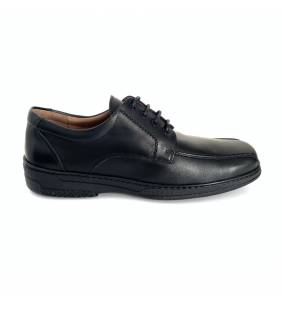 Zapatos blucher ultra confort para hombre en piel negro