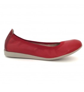 Zapatos bajos bailarina Fanatik mujer piel rojo.