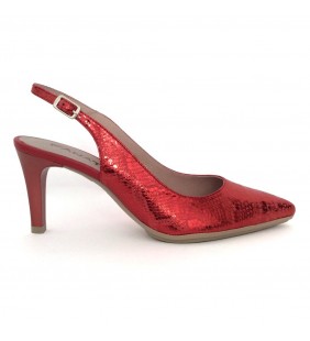 Zapatos salón 70mm. Fanatik mujer piel rojo 344 hecho en España