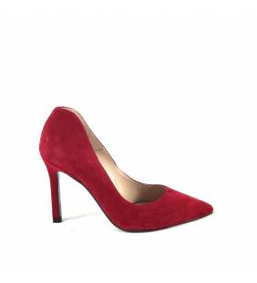 Zapatos salón 95mm. Fanatik mujer piel ante rojo 645 hecho en España
